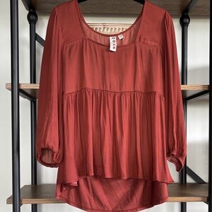 Anthropologie Dolan Terracotta Blouse